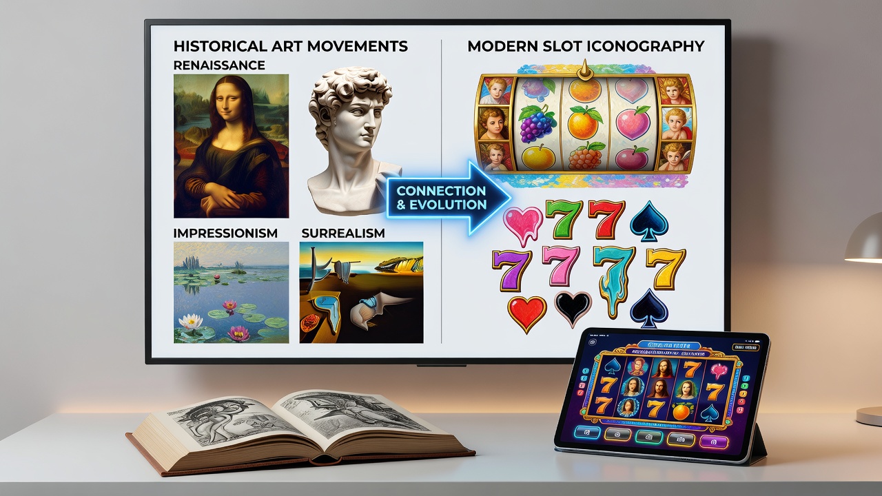 Modern slot symbols reflecting Bauhaus minimalism and Pop Art color blocks