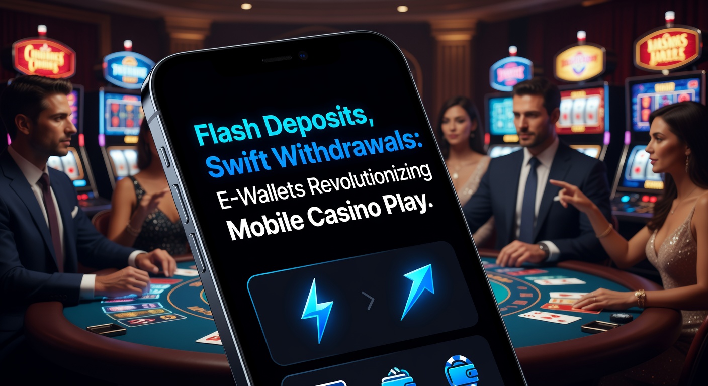 Smartphone screen displaying a seamless e-wallet deposit into a mobile casino app, with instant confirmation notification