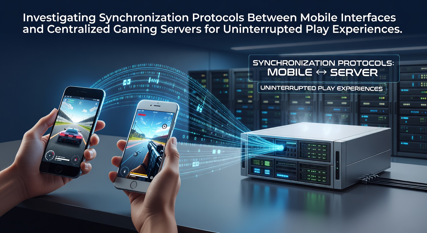 Mobile device syncing with centralized gaming servers via wireless protocols