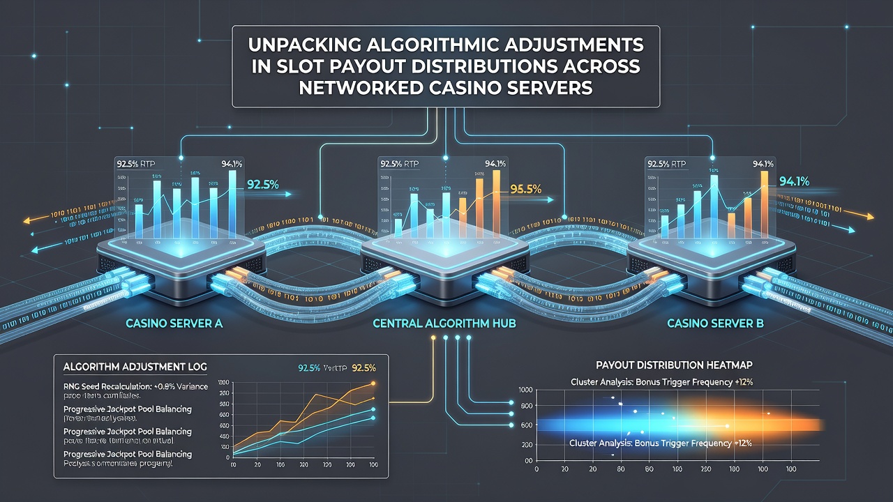 Detailed view of algorithmic code interfaces and payout distribution graphs displayed on casino server monitoring dashboards