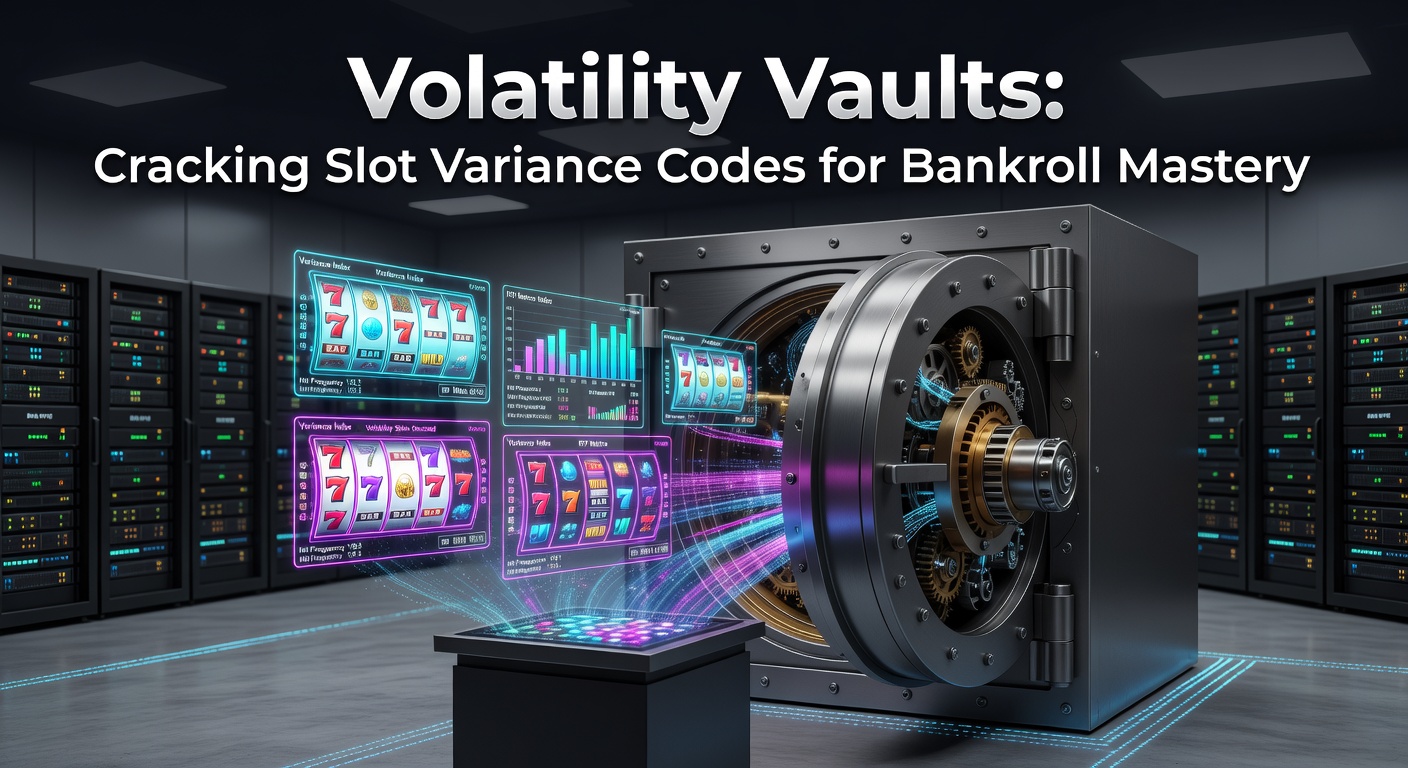 Colorful slot machine reels spinning with charts overlay showing volatility waves, illustrating high and low variance patterns